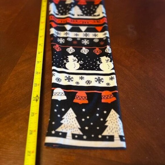 Christmas Snowman & Tree Patterned Womens Leggings - Picture 4 of 5